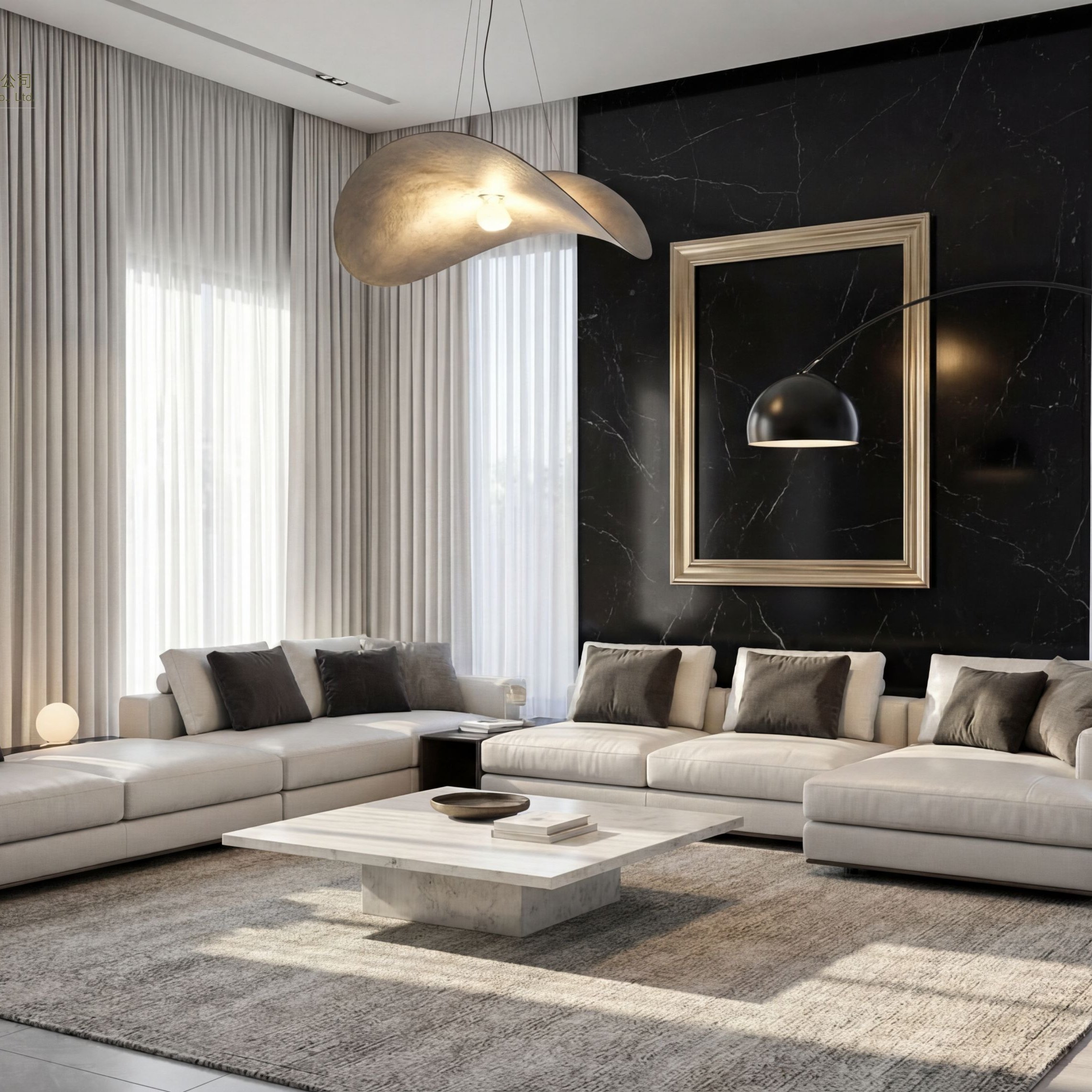 靜域黑白｜以理性線條構築純粹而克制的居住美學